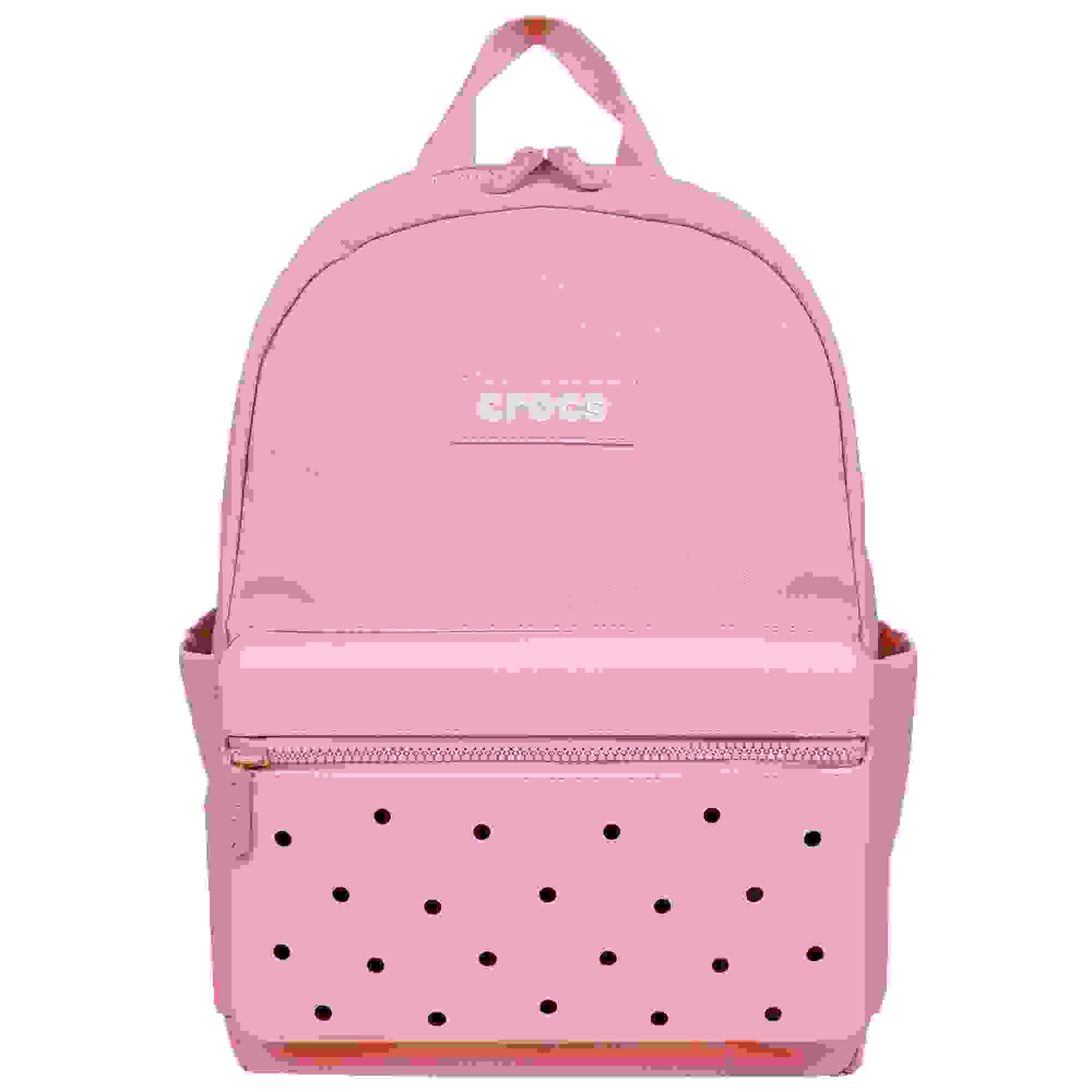 Crocs Lightweight Molded Front Storage Pocket Powder Pink Backpack
